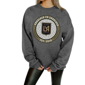 ゲームデイ レディース パーカー・スウェットシャツ アウター LAFC Gameday Couture Women's Fleece Pullover Sweatshirt Charcoal