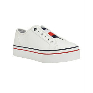 g~[ qtBK[ fB[X Xj[J[ V[Y Women's Balie Casual Platform Slip on Sneakers Cream Stripe Multi