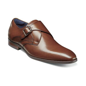 XeCV[A_X Y hXV[Y V[Y Men's Karcher Plain Toe Monk Strap Slip-On Dress Shoes Cognac