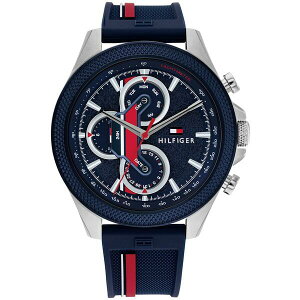 g~[ qtBK[ fB[X rv ANZT[ Men's Multifunction Blue Silicone Watch 46mm Blue