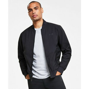 JoNC Y WPbgu] AE^[ Men's Logo-Print Matte Bomber Jacket Black Beauty