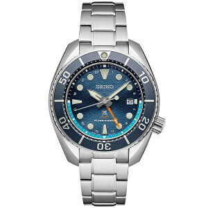 セイコー レディース 腕時計 アクセサリー Men's Prospex Sea Sumo Solar GMT Stainless Steel Bracelet Watch 45mm Light Blue