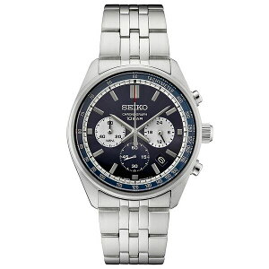 セイコー レディース 腕時計 アクセサリー Men's Chronograph Essentials Stainless Steel Bracelet Watch 42mm Blue