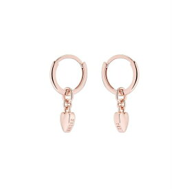 テッドベーカー レディース ピアス＆イヤリング アクセサリー HARRYE: Tiny Heart Huggie Earrings For Women Rose gold