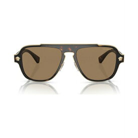 ヴェルサーチ メンズ サングラス・アイウェア アクセサリー Men's Polarized Sunglasses, VE2199 Havana Polar