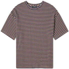 アーペーセー メンズ Tシャツ トップス A.P.C. Bahaia Stripe T-Shirt Brown