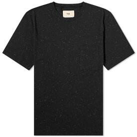 フォーク メンズ Tシャツ トップス Folk Pocket Nep Assembly T-Shirt Black