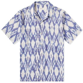 ユニバーサルワークス メンズ シャツ トップス Universal Works Summer Ikat Road Shirt Neutrals