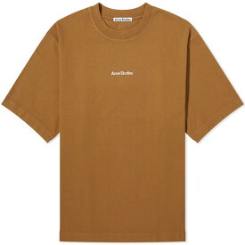 アクネ ストゥディオズ メンズ Tシャツ トップス Acne Studios Extorr Stamp Logo T-Shirt Neutrals