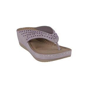 W[V[V[Y fB[X T_ V[Y Women's Tiana Embellished Comfort Wedge Sandals Purple