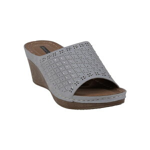W[V[V[Y fB[X T_ V[Y Women's Atlanta Studded Comfort Wedge Sandals Blue