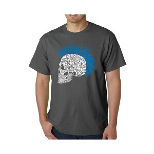 �G���G�[�|�b�v�A�[�g �����Y T�V���c �g�b�v�X Men's Word Art - Punk Mohawk T-Shirt Gray