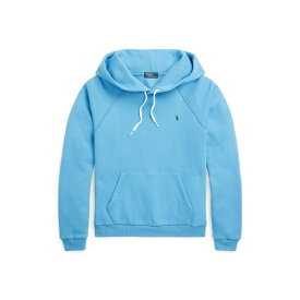 【送料無料】 ラルフローレン レディース パーカー・スウェットシャツ アウター SHRUNKEN FIT FLEECE HOODIE Light blue