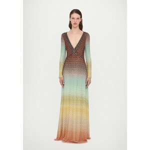 �~�b�\�[�j ���f�B�[�X �����s�[�X �g�b�v�X LONG DRESS - Occasion wear - multi brown/green/light blue