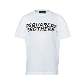【送料無料】 ディースクエアード メンズ Tシャツ トップス T-shirts White