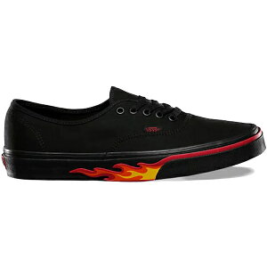 Vans �o���Y �����Y �X�j�[�J�[ �yVans Authentic Black Flame Wall�z �T�C�Y US_M_4 Black/Flames