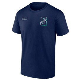 ファナティクス メンズ Tシャツ トップス Seattle Mariners Fanatics Branded Split Zone TShirt Navy