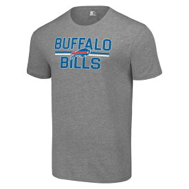 スターター メンズ Tシャツ トップス Buffalo Bills Starter Mesh Team Graphic TShirt Heather Gray