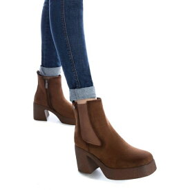 キシタイ レディース ブーツ シューズ Women's Suede Booties By XTI Camel