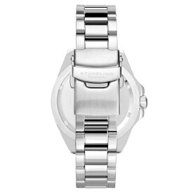スターリング レディース 腕時計 アクセサリー Men's Quartz Silver-Tone Link Bracelet Watch 44mm Black