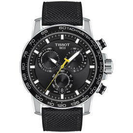 ティソット レディース 腕時計 アクセサリー Men's Swiss Chronograph Supersport Black Textile Strap Watch 40mm Black