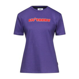 【送料無料】 ジーシーディーエス レディース Tシャツ トップス T-shirts Purple