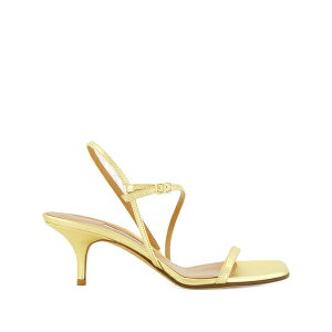 �G�}�p�[�\���Y ���f�B�[�X �T���_�� �V���[�Y Square-toe heeled sandals Gold