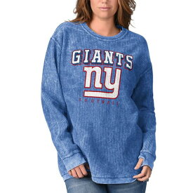カールバンクス レディース パーカー・スウェットシャツ アウター New York Giants GIII 4Her by Carl Banks Women's Comfy Cord Pullover Sweatshirt Royal