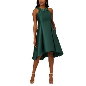 AhAi py fB[X s[X gbvX Rhinestone High-Low Dress DARK FOREST