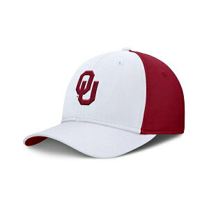 W[_ Y Xq ANZT[ Men's White/Crimson Oklahoma Sooners 2025 Sideline Rise Local Performance Flex Hat White, Crimson