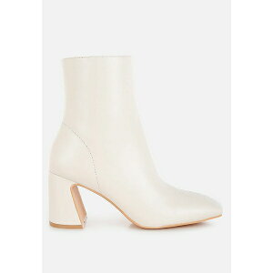 �������h�����O ���f�B�[�X �u�[�c �V���[�Y Bruna Square Toe Ankle Boots Women White