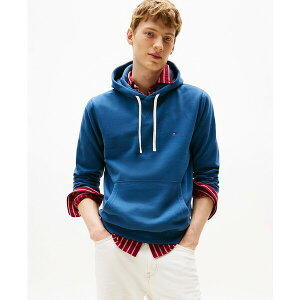 トミー ヒルフィガー メンズ パーカー・スウェットシャツ アウター Men's Essential Fleece Hoodie Aegean Sea
