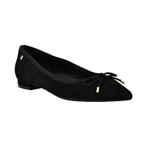 g~[ qtBK[ fB[X T_ V[Y Women's Kimio Pointed Toe Slip-On Ballet Flats Black Suede