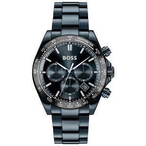 q[S{X Y rv ANZT[ Men's Hero 2.0 Quartz Fashion Chrono Ionic Plated Blue Steel Watch, 44mm Blue