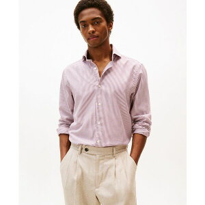 g~[ qtBK[ Y Vc gbvX Men's Royal Oxford Ithaca Long Sleeve Button Up Shirt Deep Rouge/white