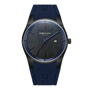 PlXR[ Y rv ANZT[ Men's Modern Classic Blue Silicone Strap Watch 42mm Blue