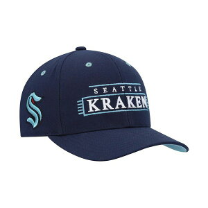 ~b`F&lX Y Xq ANZT[ Men's Deep Sea Blue Seattle Kraken LOFI Pro Snapback Hat Blue