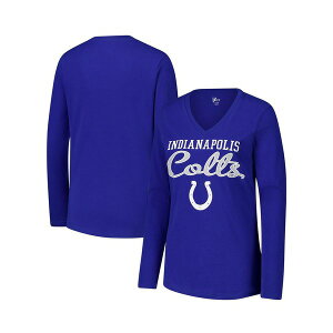 J[oNX fB[X Jbg\[ gbvX Women's Royal Indianapolis Colts Post Season Long Sleeve V-Neck T-Shirt Royal