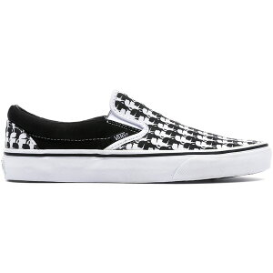 Vans �o���Y �����Y �X�j�[�J�[ �yVans Classic Slip-On Karl Lagerfeld Black White�z �T�C�Y US_5.5(23.5cm) Chain/Karl Quilt