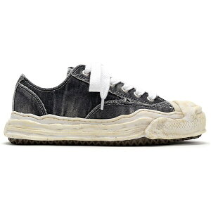 Maison Mihara Yasuhiro �~�n�����X�q�� �����Y �X�j�[�J�[ �yMaison Mihara Yasuhiro Hank OG Sole Bleach-Wash Denim Canvas Low Black White�z �T�C�Y US_11(29.0cm) Black