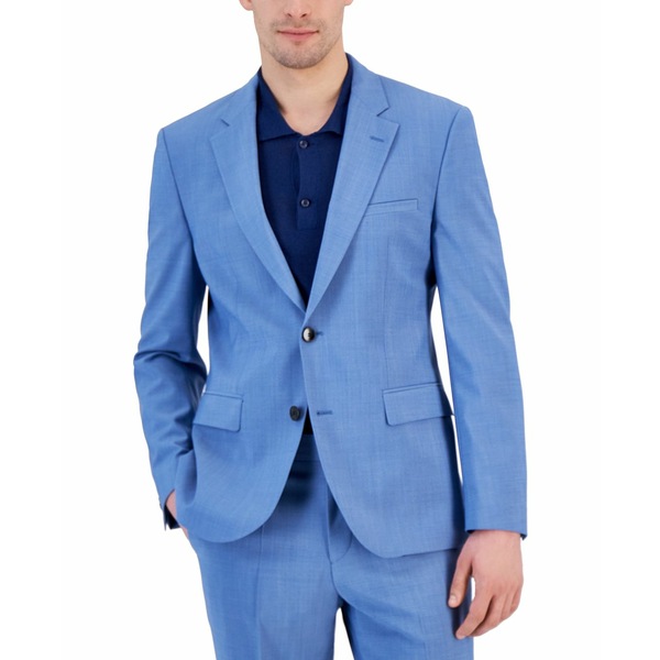 フューゴ メンズ ジャケット＆ブルゾン アウター Men's Modern-Fit Light Blue Superflex Suit Jacket Light Blue