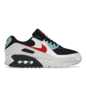 Nike �i�C�L ���f�B�[�X �X�j�[�J�[ �yNike Air Max 90 Aqua Red White Black (Women's)�z �T�C�Y US_7.5(24.5cm) Summit White/Bleached Aqua-Black-Chile Red
