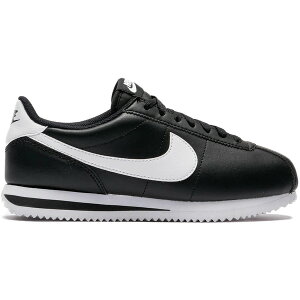 Nike �i�C�L ���f�B�[�X �X�j�[�J�[ �yNike Cortez Leather Black White (Women's)�z �T�C�Y US_6.5(23.5cm) Black/White