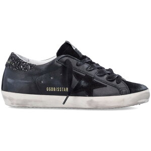 Golden Goose �S�[���f���O�[�X ���f�B�[�X �X�j�[�J�[ �yGolden Goose Superstar Black Glitter Heel (Women's)�z �T�C�Y US_W_11 Black