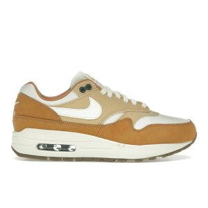 Nike �i�C�L ���f�B�[�X �X�j�[�J�[ �yNike Air Max 1 '87 Wheat (Women's)�z �T�C�Y US_7.5(24.5cm) White/Wheat-Flax-Outdoor Green-Gum Medium Brown