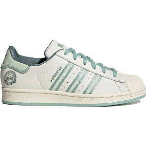 adidas AfB_X fB[X Xj[J[ yadidas Superstar Originals Chalk White Green (Women's)z TCY US_6(23.0cm) Chalk White/Chalk White/Chalk White