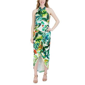 ジュリア ジョーダン レディース ワンピース トップス Women's Printed Knot-Neck Tulip-Hem Maxi Dress Ivory Multi