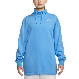 ナイキ レディース パーカー・スウェットシャツ アウター Women's Sportswear Club Fleece Oversized Mock-Neck Sweatshirt University Blue/white