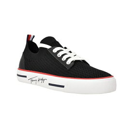 トミー ヒルフィガー レディース スニーカー シューズ Women's Gessie Stretch Knit Sneakers Black