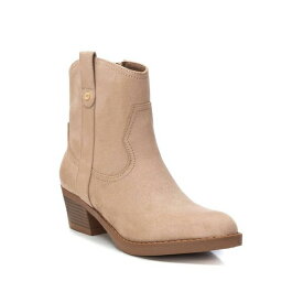 キシタイ レディース ブーツ シューズ Women's Suede Italian Western Boots By XTI Beige/khaki